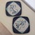 A pair of hand painted ceramic Glidden dinner plates. Made in America by Glidden Parker.
