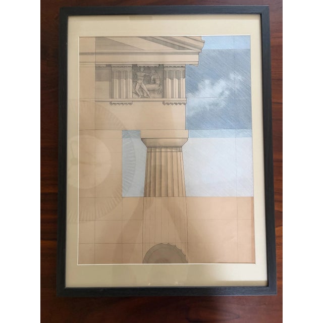 Set of 3 original vintage architectural renderings from a Robert Nicolais collector portfolio. These are original works on...