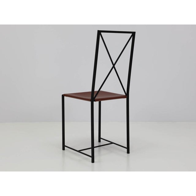 Black Moka Chairs by Asnago & Vender for Flexform, Italy, 1985, Set of 4 For Sale - Image 8 of 12