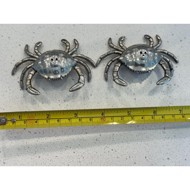 Silver Crab Salt and Pepper Shakers - Set of 2 For Sale - Image 12 of 12