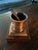 1950s 1950’s Solid Bronze Apothecary Mortar and Pestle Mounted on Solid Walnut Presentation Base. For Sale - Image 5 of 13