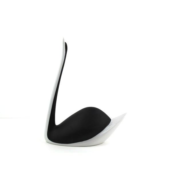 Czech Porcelain Black Swan Figurine from Royal Dux, 1960s For Sale - Image 14 of 14