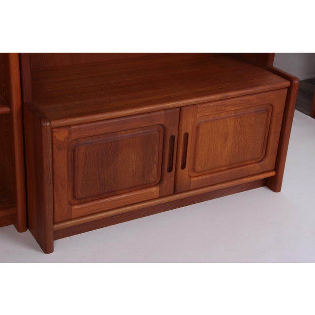 Vintage Teak Bookcase with Removable Shelves, 1970s, Set of 2 For Sale - Image 3 of 10
