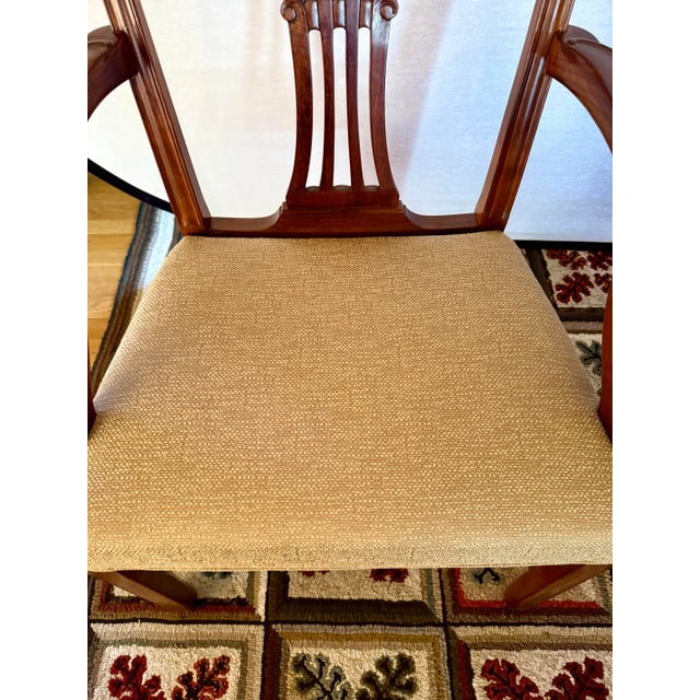 Set of 6 Federal Reserve Mahogany Dining Arm Chairs For Sale In New York - Image 6 of 7