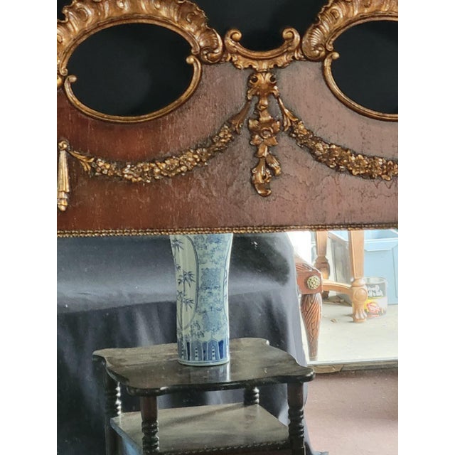 1900 French Gilded Carved Wood Wall Mirror Neoclassical Decorative For Sale - Image 11 of 12