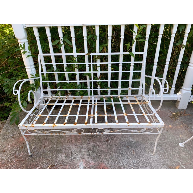 Vintage Wrought Iron Patio and Garden Furniture Sofa | Chairish