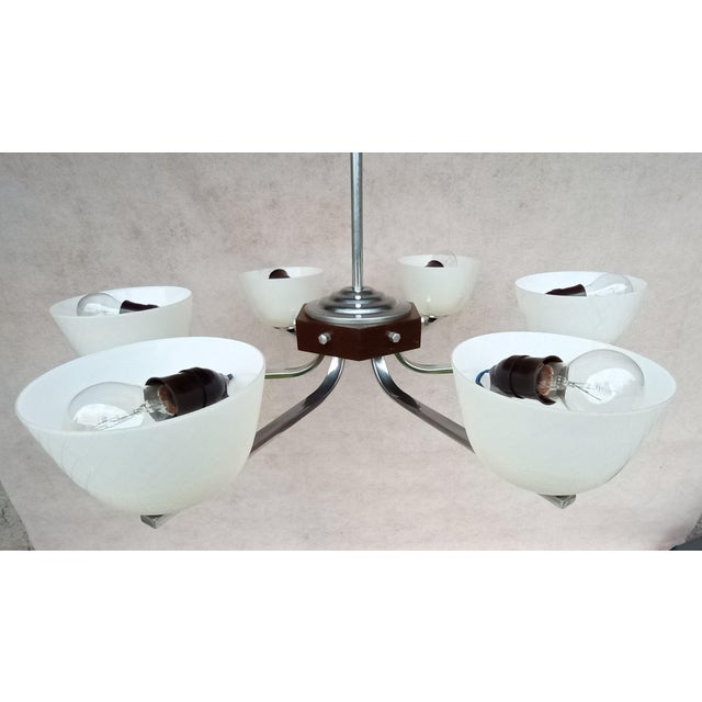 Art Deco Chandelier, 1940s For Sale - Image 17 of 18