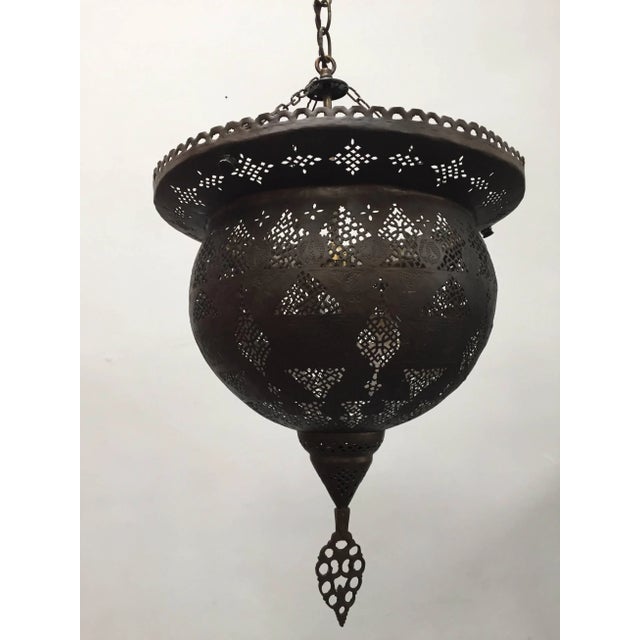 Mid 19th Century Antique 19th Century Hand-Crafted Moorish Pierced Brass Turkish Chandelier For Sale - Image 5 of 10