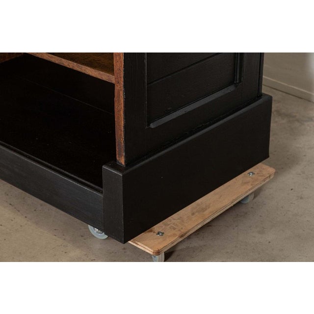 English Ebonised Pine Haberdashery Shop Counter with Walnut Top, 1880s For Sale - Image 18 of 18