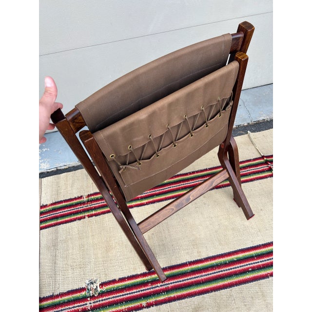 1970s A Vintage Pair of Scandinavian Modern “Uno” Folding Lounge Chairs Attributed to Per Leiv Øie for Ekornes For Sale - Image 12 of 12