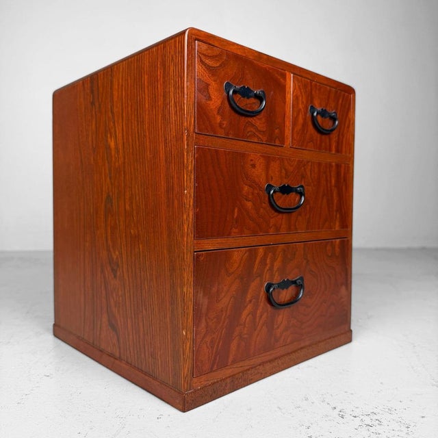 Contemporary Small Japanese 4-Drawer Cabinet, 1970s-1980s For Sale - Image 3 of 10