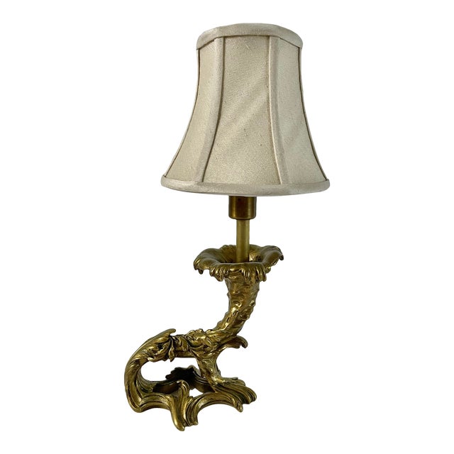 Louis XV Cornucopia Style Bronze Lamp, 19th Century France For Sale