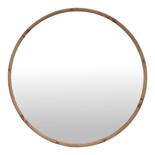 Burled Round Mirror For Sale