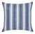 Schumacher Colada Stripe 22" Pillow in Blue & White For Sale