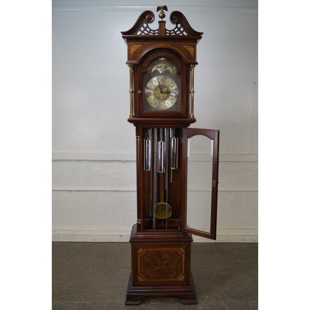 Ridgeway 1976 Bicentennial Mahogany Inlaid Grandfather Clock Chairish