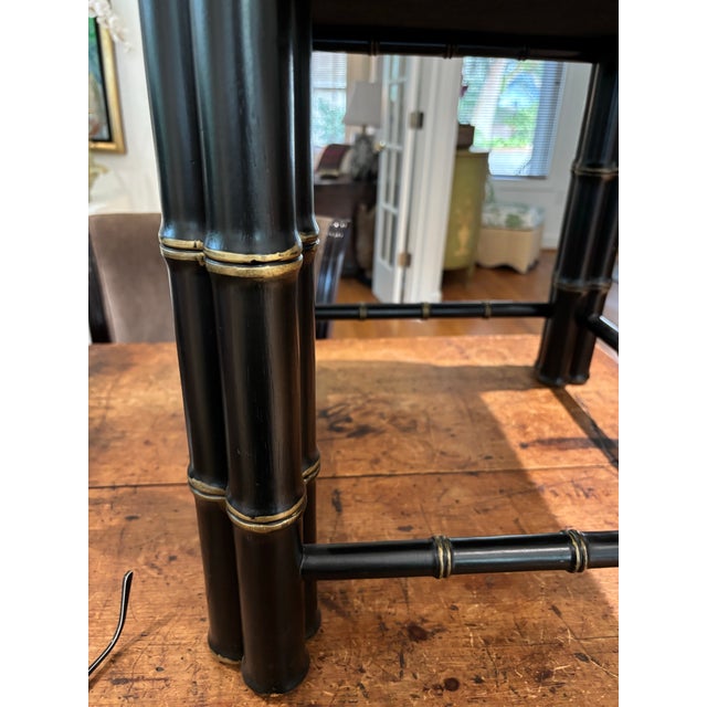 Chinese Chinese Chippendale Faux Bamboo Stool For Sale - Image 3 of 9