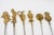 Traditional Vintage Turkish Brass & Stainless Steel Shish Kebab Skewers - Set of 10 For Sale - Image 3 of 6