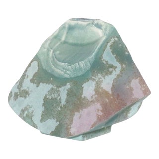 1980s Tony Evans Sculptural Raku Pottery Vase For Sale