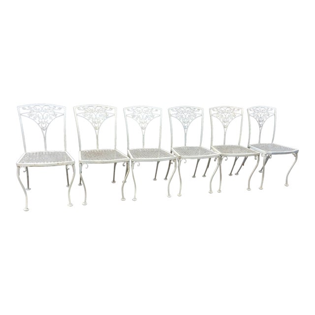 Vintage Woodard Patio Chairs Set of 6 Chairish