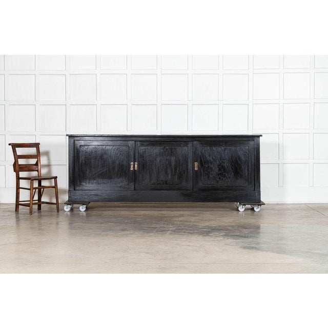 Late 19th Century Large French Ebonised Fruitwood Dresser Base, 19th Century For Sale - Image 5 of 17