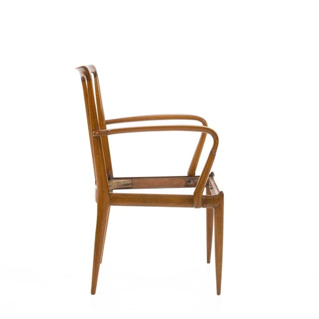 Walnut Chair with Trapezoidal Backrest by Ico Parisi for Ariberto Colombo, 1949 For Sale - Image 9 of 18