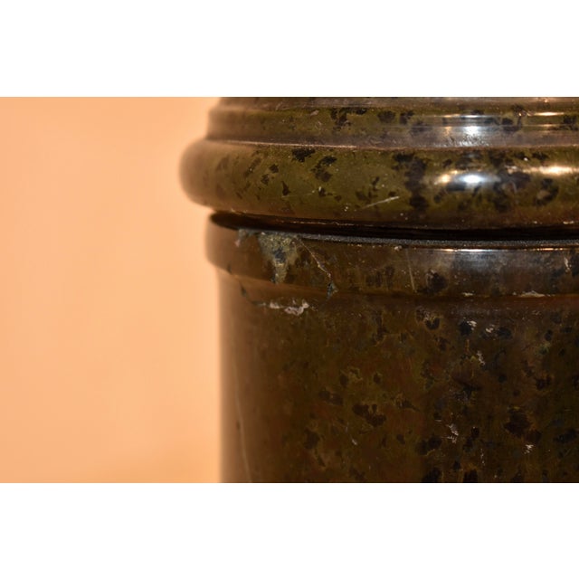 Stone English Edwardian Marble Pedestal, Circa 1900 For Sale - Image 7 of 11