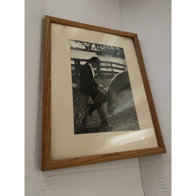 Photography Vintage Mid-Century Equestrian Art: Framed Portrait Attributed to Carol Hofmann Thompson, u.s. Equestrian Team For Sale - Image 7 of 10