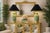 Offering an EXTRA-LARGE pair of vintage RESTORED plaster palm tree lamps, circa 1980s. These lamps were completely...