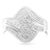 Contemporary 10K White Gold Diamond Bypass Cluster Ring (1 Cttw, I-J Color, I2-I3 Clarity) - Size 7 For Sale - Image 3 of 6