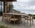 Outdoor Teak Rounded Pedestal Dining Table For Sale In Los Angeles - Image 6 of 6