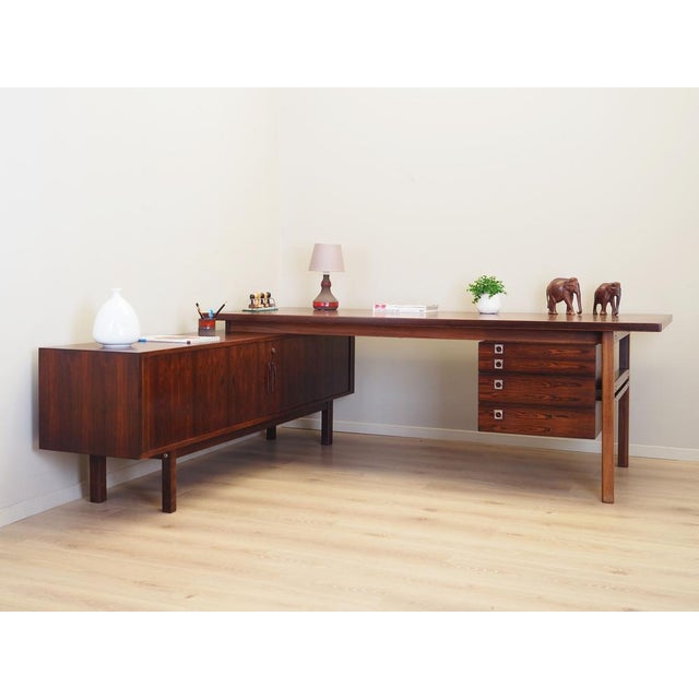 The desk was made in the 1960s at the Danish Sibast manufactory. Designed by Danish design icon Arne Vodder. Executive...