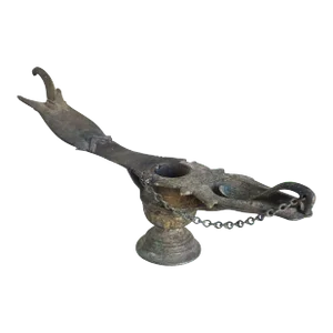 19th Century Indian Hindu Bronze Changalvetta Ritual Oil Lamp
