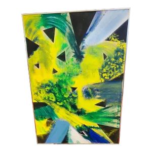 Mid Century Modern Geometric Abstract Painting