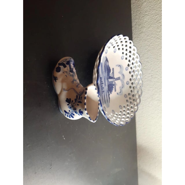 This is a RARE GORGEOUS VTG Delfts Holland 7" Reticular Decorative Bowl. Bowl can be used as a table or wall decor. Comes...