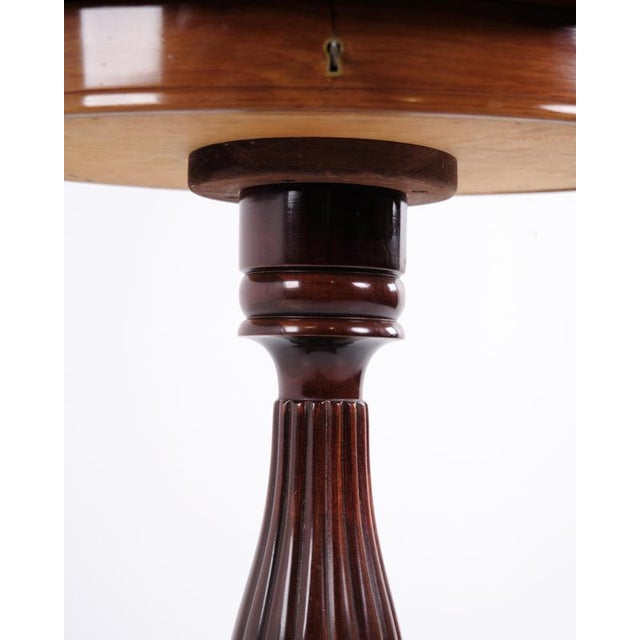 Side Table with Hand-Polished Mahogany Top, 1890s For Sale - Image 11 of 13