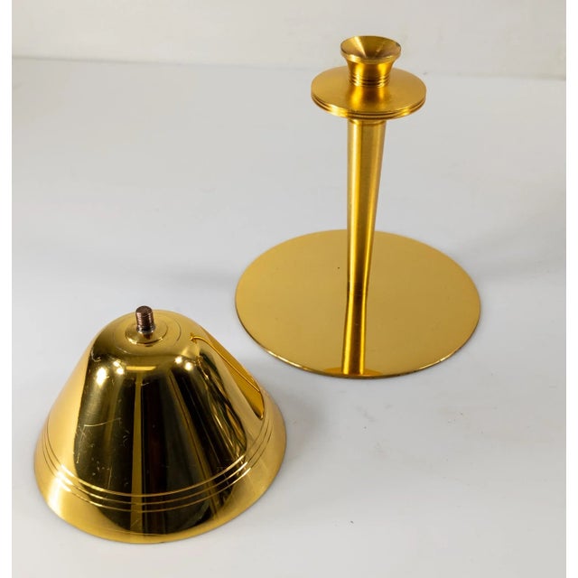 Mid-Century Modernist Religious Gilt Sterling Silver and Brass Chalice For Sale - Image 11 of 12