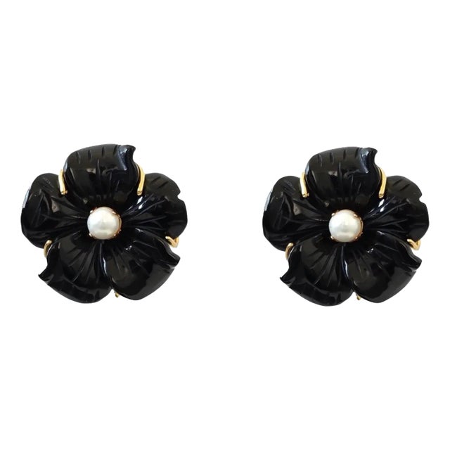 Aspen Studs, Black (Clip On) For Sale