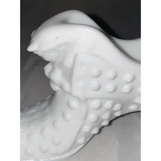 1950s Vintage 1950s Fenton Hobnail Slipper and Cat For Sale - Image 5 of 8