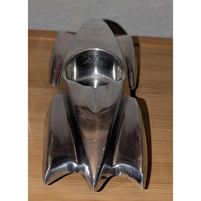 Vintage Cast Aluminum Roadster Car Ashtray Candle Holder Mid-Century Art Deco "P" Mark For Sale In Phoenix - Image 6 of 13