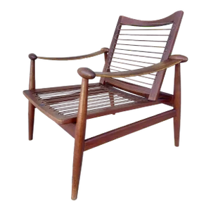1950s Danish Modern Teak Spade Lounge Chair by Finn Juhl for France & Søn