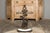 English Iron Umbrella Stand with Dog and Tree Motif and White Receptacle For Sale - Image 11 of 12