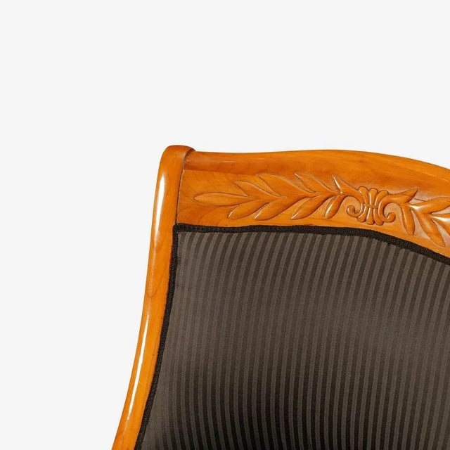 Set of Biedermeier Cherry Armchairs For Sale - Image 3 of 5