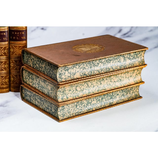 Set of 10, History of Greece by George Grote Complete 10 Volume Full Leather Antique Book Set For Sale - Image 10 of 12