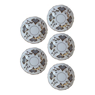Antique Grosvenor Rosslyn Bread Plates Set of Five 6.5 Inch English Bone China For Sale