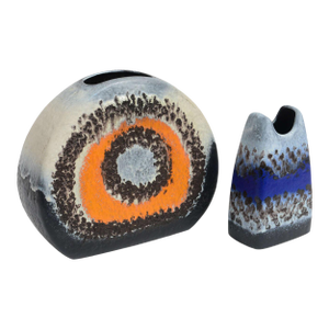 Set of 1960s German Fat Lava Potteries Vases, Series "Polar" by Dümler & Breiden