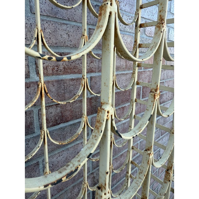 Antique Metal Wine Rack For Sale - Image 4 of 4