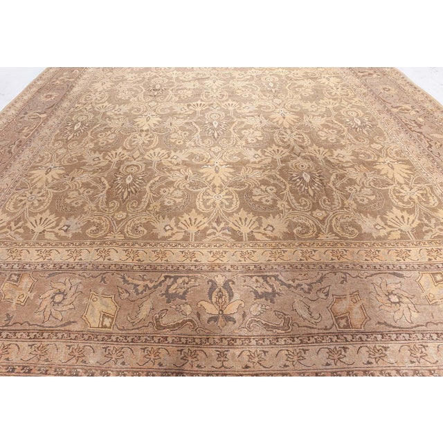 Brown Indian Amritsar Rug For Sale - Image 8 of 9