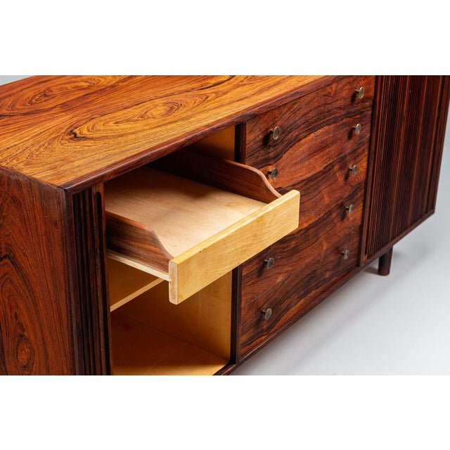 Scandinavian Sideboard in Rosewood with Tambour Doors, Denmark, 1960 For Sale - Image 15 of 18