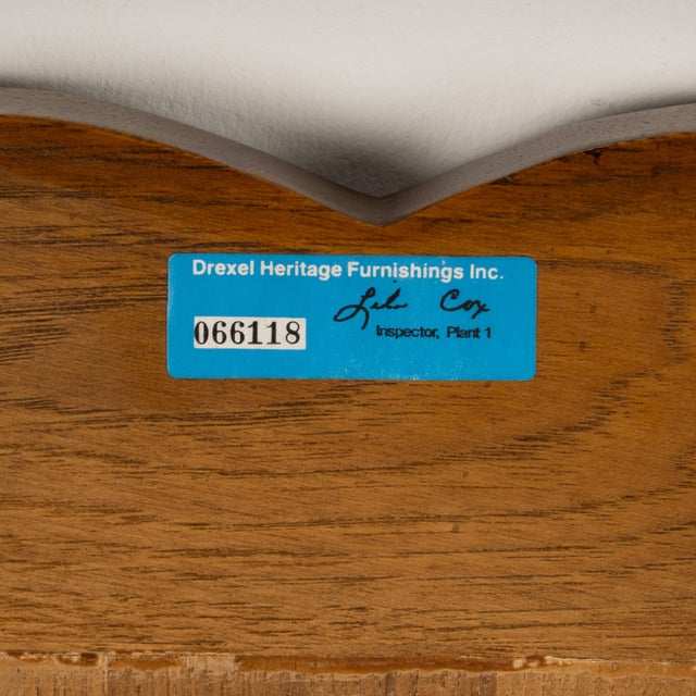 Drexel Heritage Brittany King Headboard French Caning Wicker Carved Wood For Sale - Image 16 of 17
