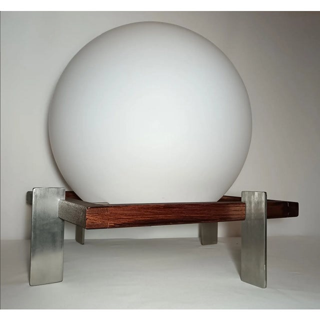 Brown Large Mid-Century Modern Floor Lamp in Murano Opaline Glass, 1990s For Sale - Image 8 of 11